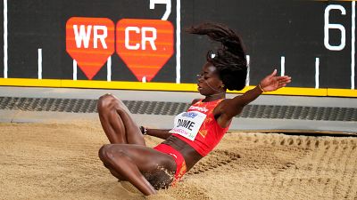 Fátima Diame, medalla de bronce en salto de longitud de los Mundiales de atletismo de Glasgow