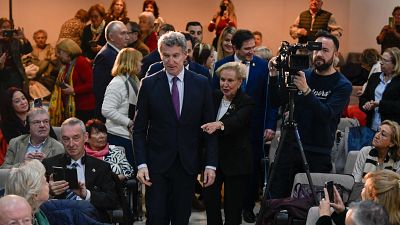 El presidente del PP, Alberto Núñez Feijóo, durante la clausura del Congreso de la Unión Europea de Mayores (ESU), en Ciudad Real