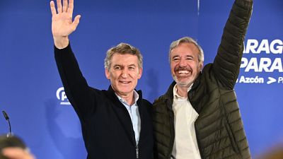 Feijóo pide concentrar el voto del PP en Aragón y evitar "lo que quiere Sánchez, un Vox fuerte"