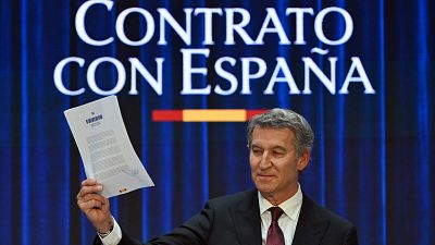 El presidente del PP, Alberto Núñez Feijóo, presenta su "contrato con España" de cara a las próximas elecciones generales