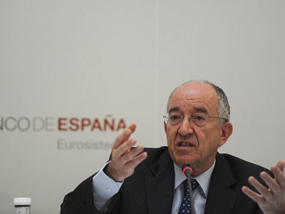 Declaraciones del Gobernador del Banco de España, Miguel Angel Fernández Ordóñez durante la rueda de prensa