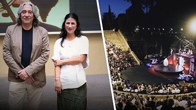 Xavier Marcé i Leticia Martín fan balanç davant els mitjans de l’edició 2025 del Festival Grec Xavier Marcé i Leticia Martín fan balanç davant els mitjans de l’edició 2025 del Festival Grec