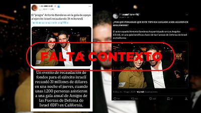 Esta foto de Antonio Banderas en una gala de las IDF no es actual Esta foto de Antonio Banderas en una gala de las IDF no es actual