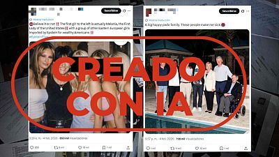 Caso Epstein: fotos de Melania Trump, los Clinton y Stephen Hawking creadas con IA