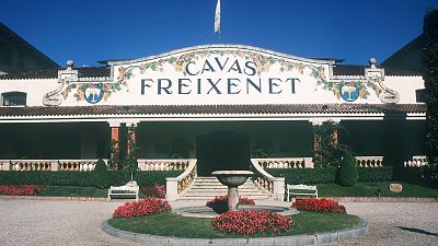 Entrada a les Caves Freixenet a la seu de Sant Sadurní d'Anoia