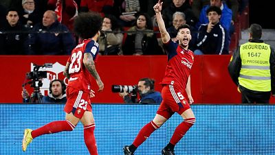 Osasuna se impone al Sevilla que vuelve a acercarse a los puestos de peligro