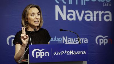 Gamarra pide en Pamplona la dimisión de Sánchez y Chivite: "El toro de la ley ha empitonado ya a los corruptos"