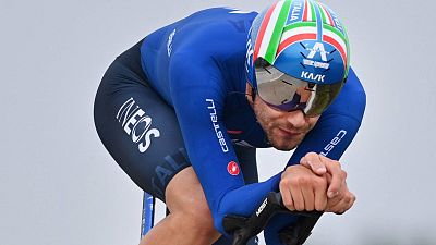 Filippo Ganna repite como campeón del mundo de contrarreloj y deja a Van Aert con la miel en los labios -- Ver ahora Filippo Ganna repite como campeón del mundo de contrarreloj y deja a Van Aert con la miel en los labios -- Ver ahora