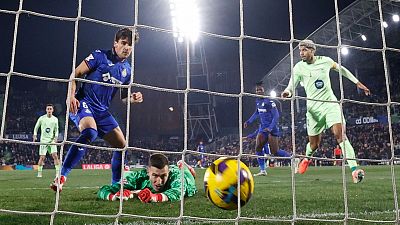 El Getafe frena la euforia del Barcelona y le devuelve a la realidad de la liga (1-1)