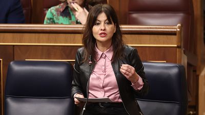 La ministra de Juventud e Infancia, Sira Rego, durante una sesión en el Congreso de los Diputados