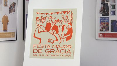 Cartel de les Festes Majors de Gràcia 2026, obra de Pol Lupiáñez Ortega, con ilustración festiva, "FESTA MAJOR DE GRÀCIA" y "DEL 15 AL 21 D'AGOST DE 2026". Cartel de les Festes Majors de Gràcia 2026, obra de Pol Lupiáñez Ortega, con ilustración festiva, "FESTA MAJOR DE GRÀCIA" y "DEL 15 AL 21 D'AGOST DE 2026".