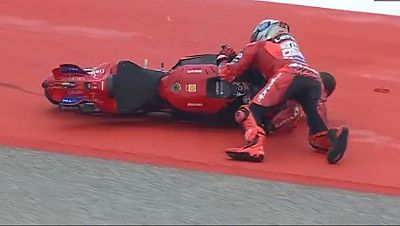 Marc Márquez se cayó en el GP de las Américas