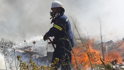 Grecia detiene a 13 personas que navegaban en un yate por iniciar presuntamente el fuego en la isla de Hidra