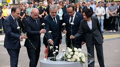 Un homenaje recuerda a las víctimas de los atentados de Barcelona y Cambrils siete años después