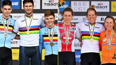 Ganna y Van Dijk defienden el arcoíris de contrarreloj en el inicio del Mundial de ciclismo de Australia