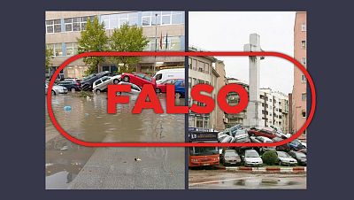 No son imágenes reales de coches apilados tras la lluvia en Cáceres, es IA No son imágenes reales de coches apilados tras la lluvia en Cáceres, es IA