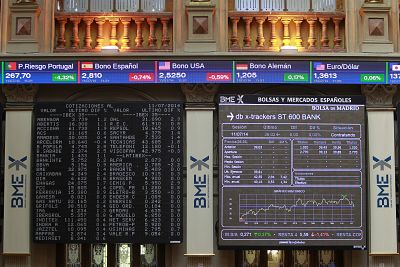 El IBEX 35 cae un 1,23% por la posibilidad de que en EE.UU. los tipos suban antes de lo previsto