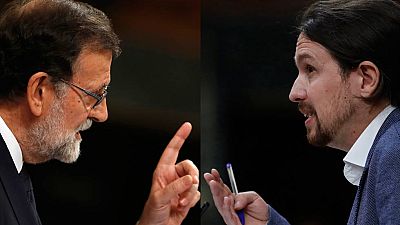 Los cara a cara entre Rajoy e Iglesias han marcado la primera jornada del debate de la moción de censura | Ver