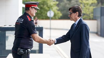 Salvador Illa visita a los Mossos en su primer acto oficial - Informativo 24h | Ver