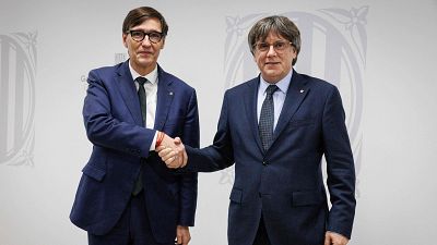 Illa subraya que el diálogo es el "motor de la democracia" tras reunirse por primera vez como 'president' con Puigdemont