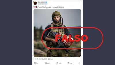 Guerra Israel-Hamás: difunden una imagen falsa de un soldado americano apoyando a Palestina