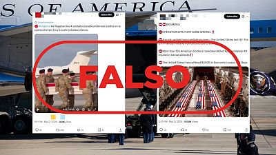 Estas imágenes de féretros de militares de Estados Unidos no corresponden al ataque a Irán