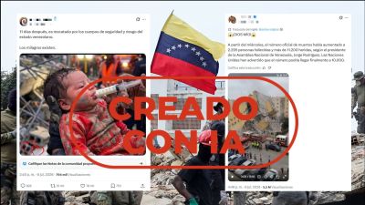Más imágenes creadas con IA sobre los terremotos en Venezuela: un bebé rescatado y un derrumbe falso Más imágenes creadas con IA sobre los terremotos en Venezuela: un bebé rescatado y un derrumbe falso