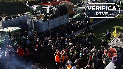 No son imágenes de las protestas de agricultores en Francia