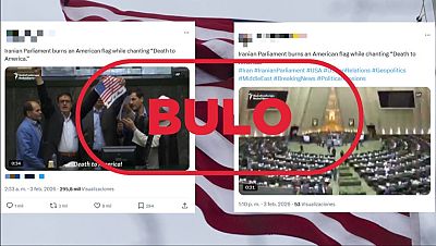 Esta quema de la bandera de EE.UU. en el Parlamento iraní no es actual, ocurrió en 2018