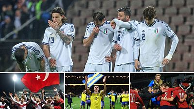 Italia se hunde y se queda sin billete mundialista por tercera vez consecutiva en otra decepción histórica