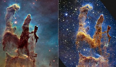 El telescopio James Webb ofrece su versión única de los Pilares de la Creación llenos de estrellas