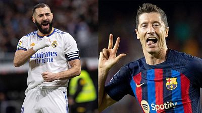 Lewandowski y Benzema, dos rachas opuestas que se cruzan en el Clásico