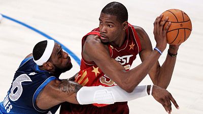 Kevin Durant decide el partido de las estrellas para el Oeste en su duelo con Lebron (149-152)