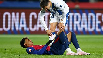 Lamine Yamal se pierde el Barça-Atleti con una lesión de ligamentos en el tobillo