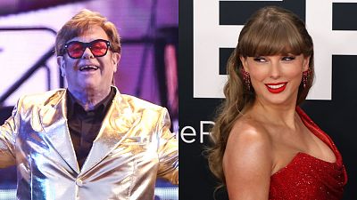 A la izquierda, Elton John; a la derecha, Taylor Swift A la izquierda, Elton John; a la derecha, Taylor Swift