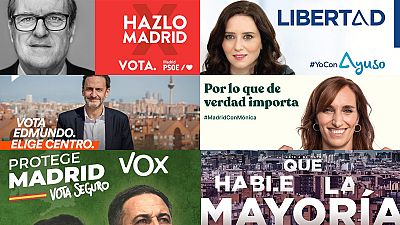 Del 'Hazlo por Madrid' a la 'Libertad' pasando por 'Elige centro': ¿Cuáles son los lemas del 4M?