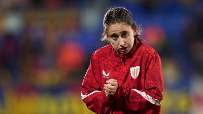 Clara Pinedo, antes de un Barcelona - Athletic el pasado marzo Clara Pinedo, antes de un Barcelona - Athletic el pasado marzo