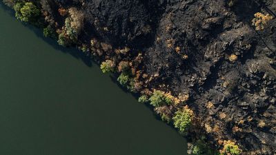Incendios en España: El río Sil en Ourense tras los incendios de agosto