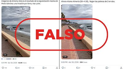 No es una llegada de migrantes como "resultado" de la regularización de Sánchez, es un vídeo de 2024