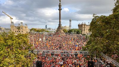 La manifetsació unitària a Barcelona ha aplegat 28.000 persones, segons la GUB La manifetsació unitària a Barcelona ha aplegat 28.000 persones, segons la GUB