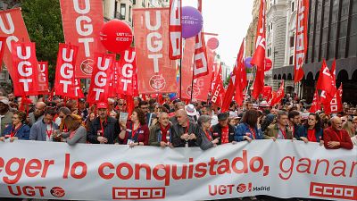 La marcha del 1 de mayo sale a la calle para reivindicar los derechos de los trabajadores y la reducción de jornada