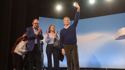 El presidente del PP, Alberto Núñez Feijóo, inicia la campaña electoral en Castilla y León en Salamanca.