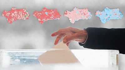 Así ha cambiado el mapa electoral andaluz: del rojo histórico del PSOE a la ola azul del PP