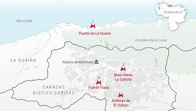 Mapas e imágenes: así ha sido el ataque de EE.UU. a Venezuela y la captura de Nicolás Maduro