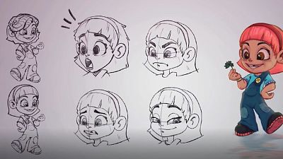 Creación de Mapì: La primera versión del personaje era muy distinta Creación de Mapì: La primera versión del personaje era muy distinta