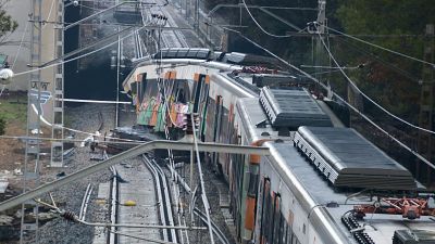 El tren de l'R4 accidentat a la via