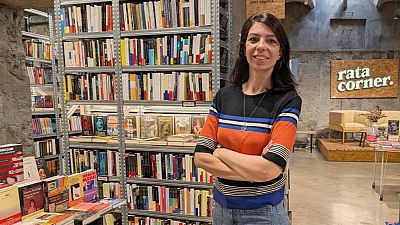 La directora y guionista de cine Marga Melià en la libreria Rata Corner de Palma La directora y guionista de cine Marga Melià en la libreria Rata Corner de Palma