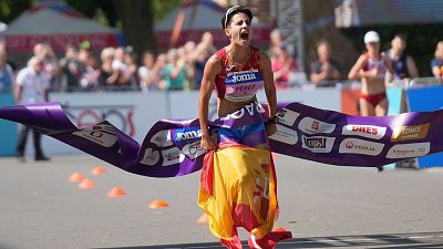 María Pérez bate el récord del mundo de los 35 kilómetros marcha en el Campeonato de Europa