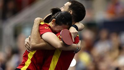 Robles y Xiao ganan el primer oro continental para el tenis de mesa español