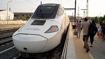 Primer Alvia que entra en Plasencia Primer Alvia que entra en Plasencia